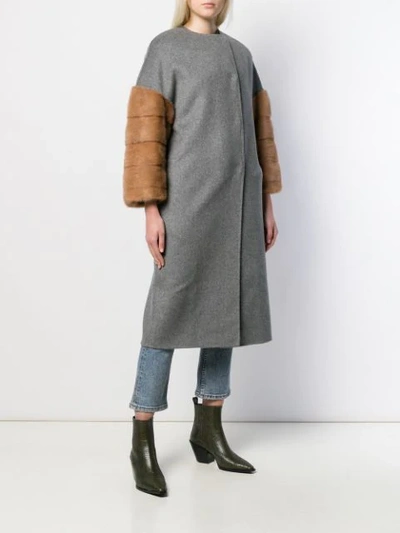 Shop Ava Adore Edith Single Breasted Coat In Grey