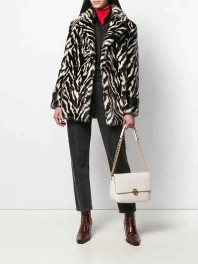 Shop Pinko Zebra Print Jacket - White