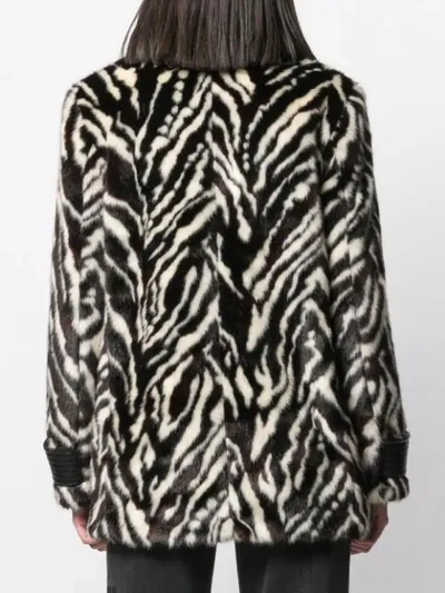 Shop Pinko Zebra Print Jacket - White