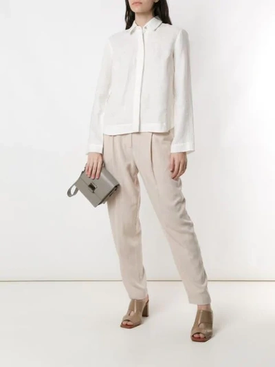 Shop Alcaçuz Marisa Pleated Trousers In Neutrals