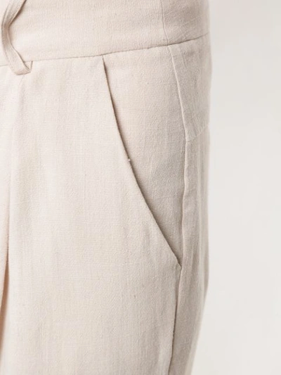 Shop Alcaçuz Marisa Pleated Trousers In Neutrals