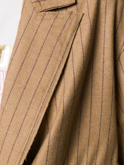 Shop Golden Goose Matsu Pinstripes Oversized Blazer In Neutrals