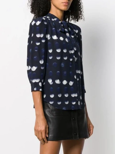 Shop Zadig & Voltaire Touch Dot Print Shirt In Blue