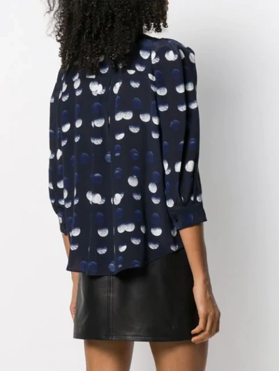 Shop Zadig & Voltaire Touch Dot Print Shirt In Blue