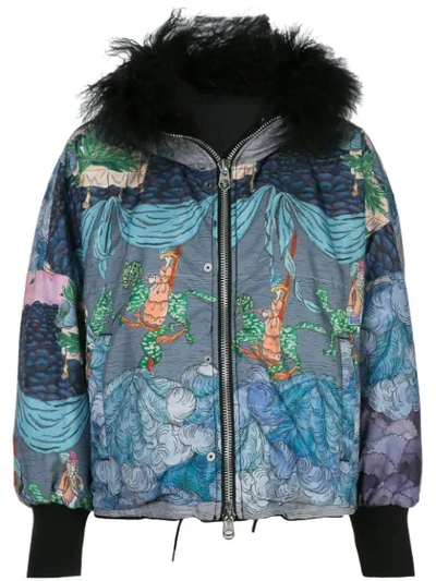 Shop Tsumori Chisato Reversible Bomber Jacket In Blue