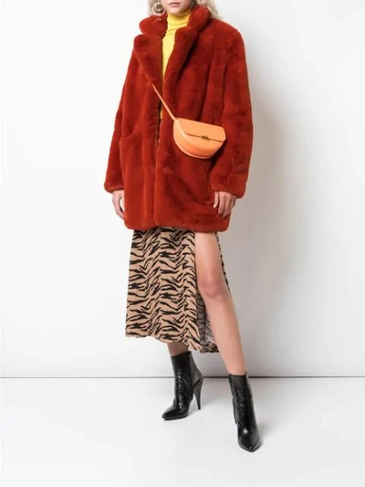 Shop Apparis Sophie Mid-length Coat In Red