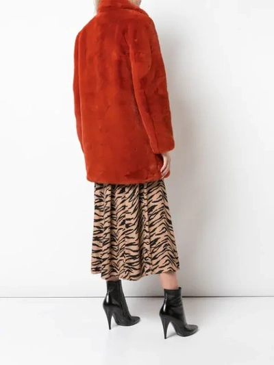 Shop Apparis Sophie Mid-length Coat In Red