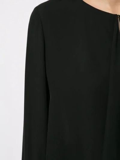 Shop Elie Tahari Pernilla Ruffle Front Blouse In Black