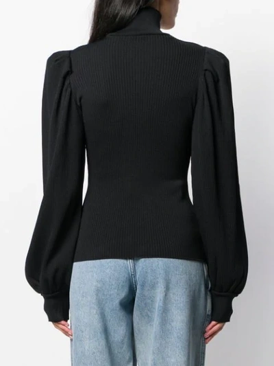 Shop Msgm Heart-shaped Cut Out Sweater In Black