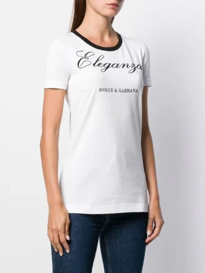 Shop Dolce & Gabbana Eleganza T-shirt In White