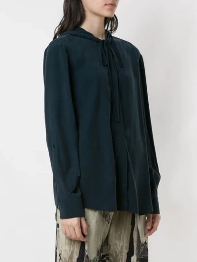 Shop Alcaçuz Madagascar Hooded Shirt In Blue