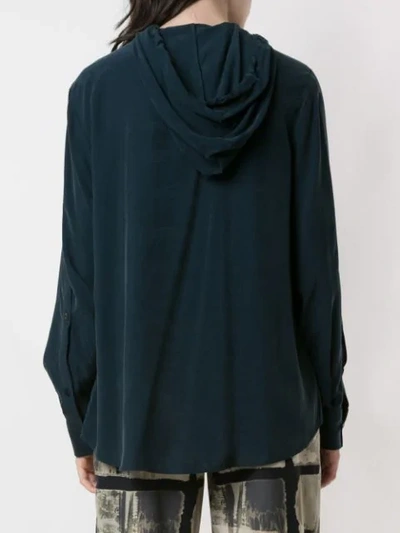 Shop Alcaçuz Madagascar Hooded Shirt In Blue