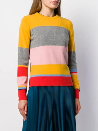 Shop Tory Burch Striped Knit Sweater In Blushing / 951
