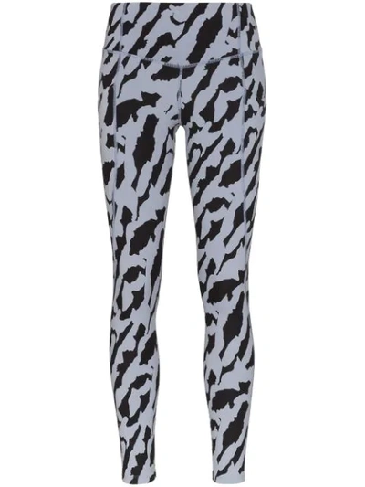 Shop Varley Laidlaw Print Leggings In Blue