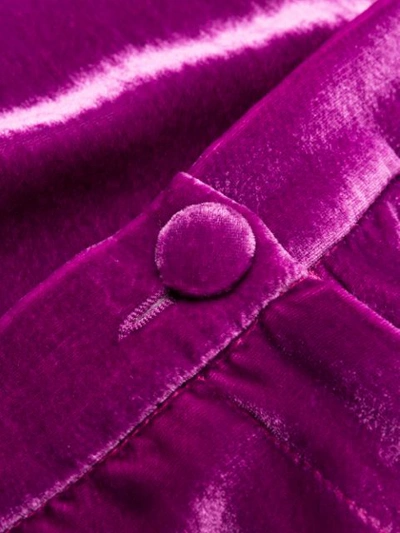 Shop Almaz Cropped Flared Trousers In Purple