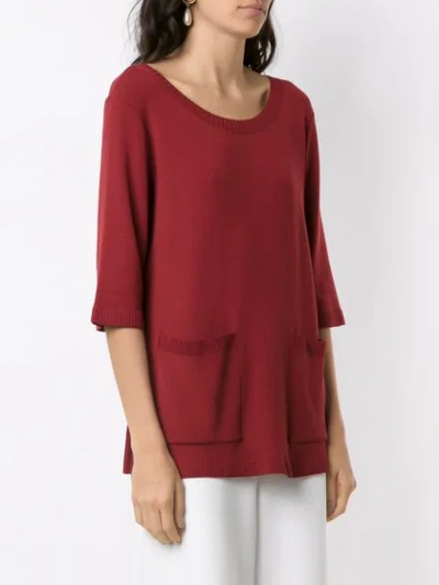 Shop Alcaçuz Norma Knit Blouse In Red