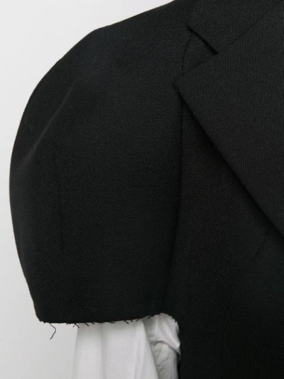 Shop Comme Des Garçons Deconstructed Cut-out Jacket In Black