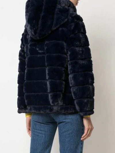 Shop Apparis Goldie Short Faux-fur Coat In Blue