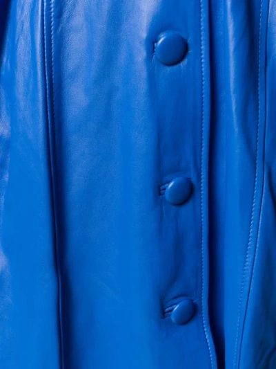 Shop Saks Potts Foxy Single-breasted Coat In Blue