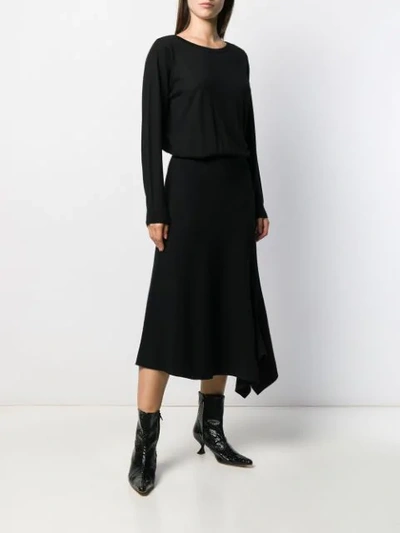Shop Dorothee Schumacher Fine Knit Dress In Black