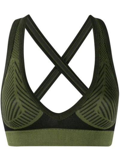 Shop Ben Taverniti Unravel Project Move Seamless Sports Bra In Green