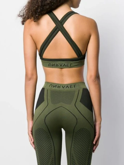 Shop Ben Taverniti Unravel Project Move Seamless Sports Bra In Green