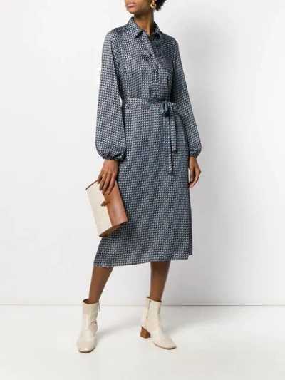 Shop Altea Midi Shirt Dress In Blue