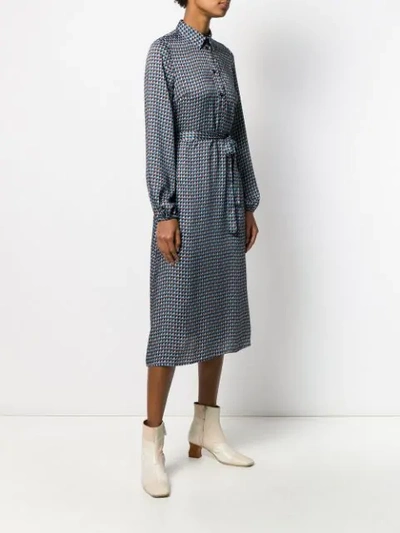 Shop Altea Midi Shirt Dress In Blue