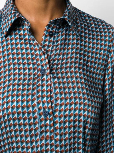 Shop Altea Midi Shirt Dress In Blue