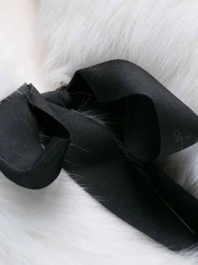 Shop Yves Salomon Sleeveless Fur Vest In White