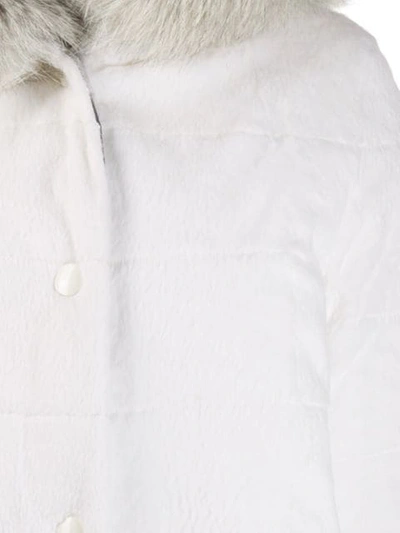 Shop Yves Salomon Reversible Oversized Coat In White