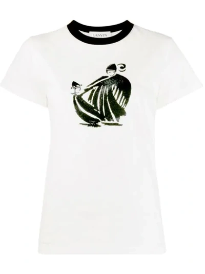 Shop Lanvin Mother And Child Print T-shirt In White