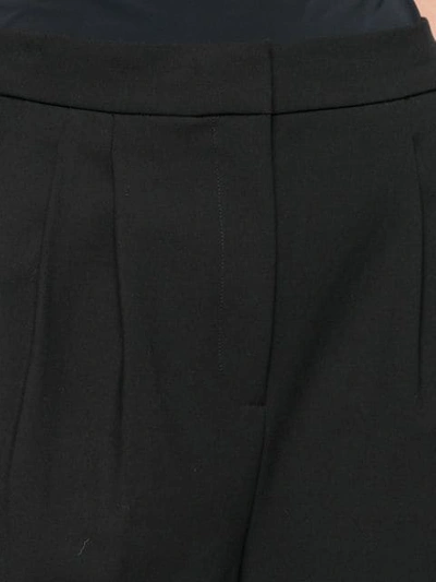 Shop Tibi Cropped Wide-leg Trousers In Black