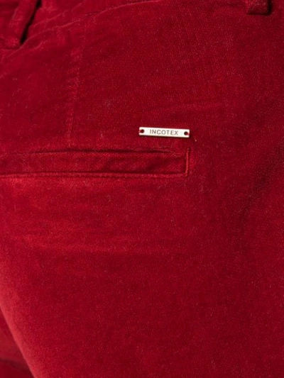 Shop Incotex Velvet Slim-fit Jeans In 222 Red