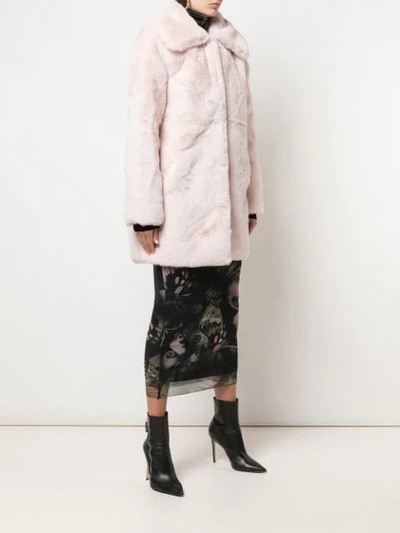 Shop Apparis Alix Faux-fur Coat In Pink