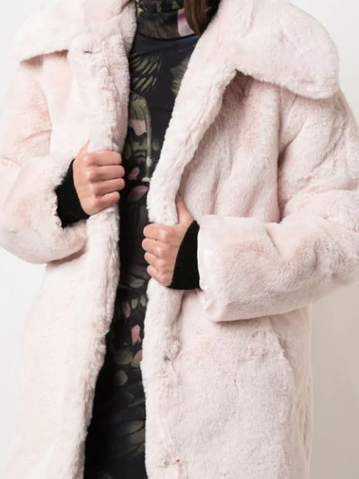 Shop Apparis Alix Faux-fur Coat In Pink