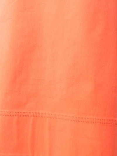 CK CALVIN KLEIN 无袖斜纹布连衣裙 - 橘色