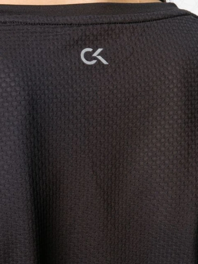 Shop Calvin Klein Mesh Panel Logo T-shirt In Black