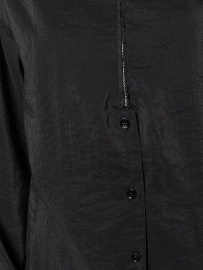 Shop Lemaire Zipped Shirt In Black