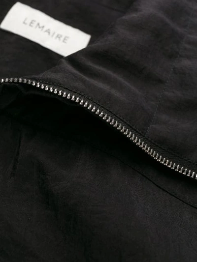 Shop Lemaire Zipped Shirt In Black