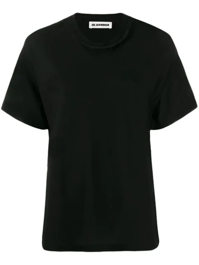 Shop Jil Sander Knitted Details T-shirt In Black