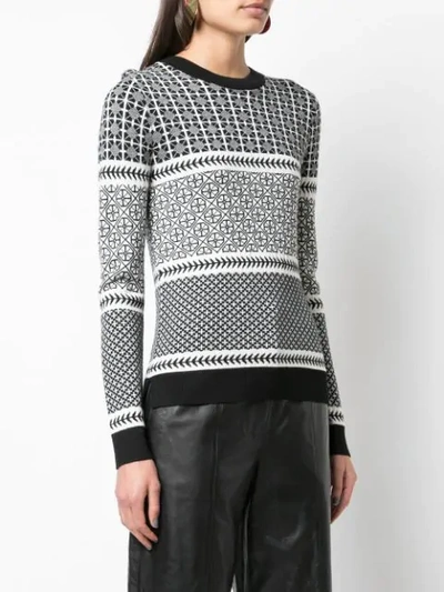 Shop Jason Wu Patterned Sweatshirt In Black/star White