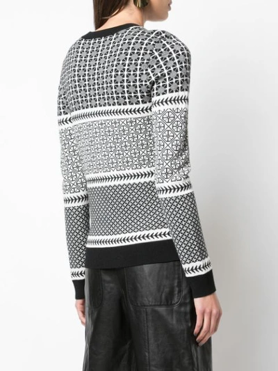 Shop Jason Wu Patterned Sweatshirt In Black/star White