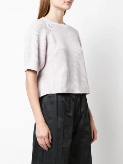 Shop Apiece Apart Ribbed Knit Jumper In Purple