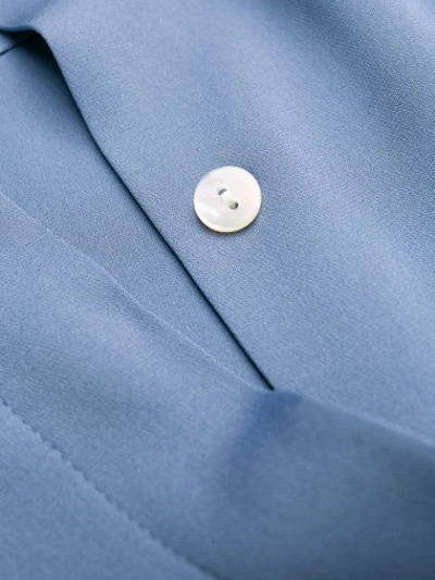 Shop Theory Slim-fit Silk Shirt In Blue