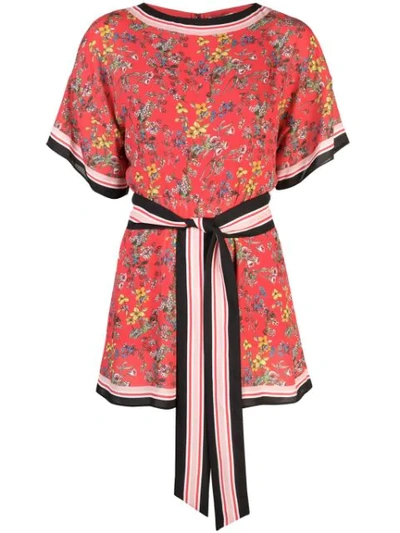 Shop Alice And Olivia 'freesia' Playsuit In Red