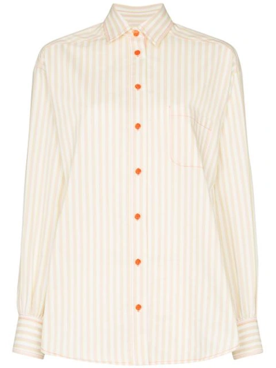 Shop Sies Marjan Button-down Striped Shirt In Neutrals