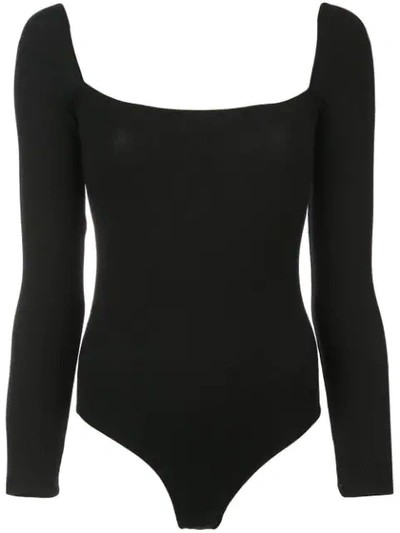 Shop Reformation Gaia Bodysuit In Black