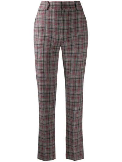 Isabel Marant Check Print High In Red/black