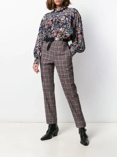 Isabel Marant Check Print High In Red/black